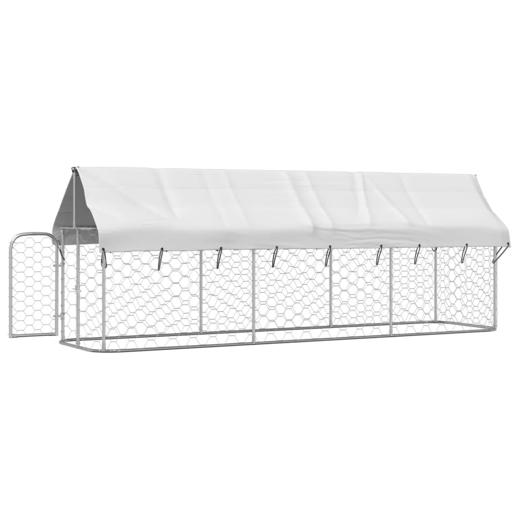 vidaXL Outdoor Dog Kennel with Roof 400x100x150 cm