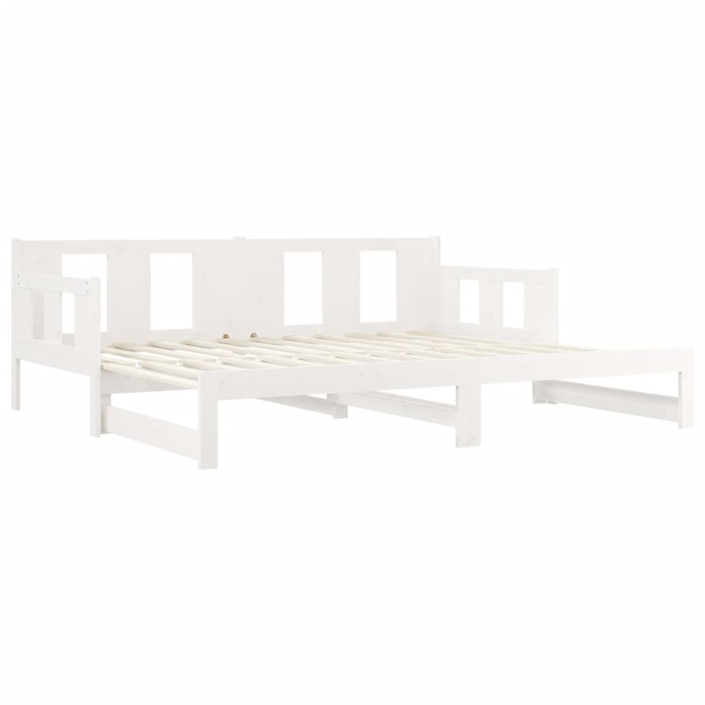 vidaXL Pull-out Day Bed without Mattress White 2x(90x190) cm