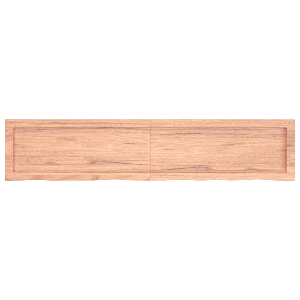 vidaXL Bathroom Countertop Light Brown 140x30x(2-4)cm Treated Solid Wood