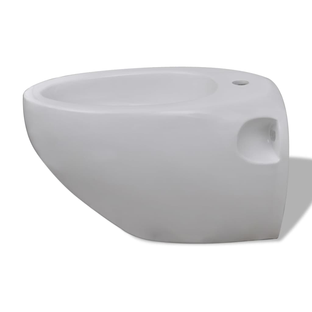 vidaXL Wall Hung Bidet White Ceramic