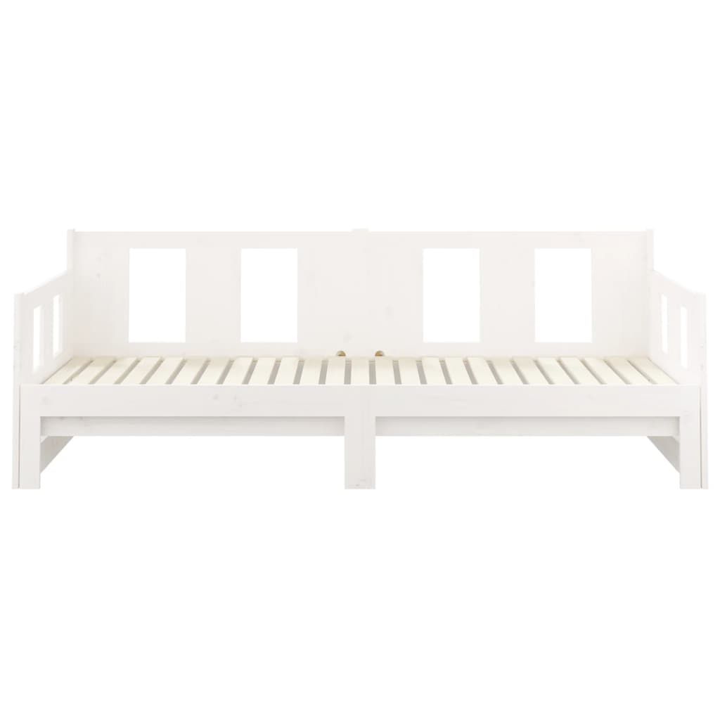 vidaXL Pull-out Day Bed without Mattress White 2x(90x190) cm