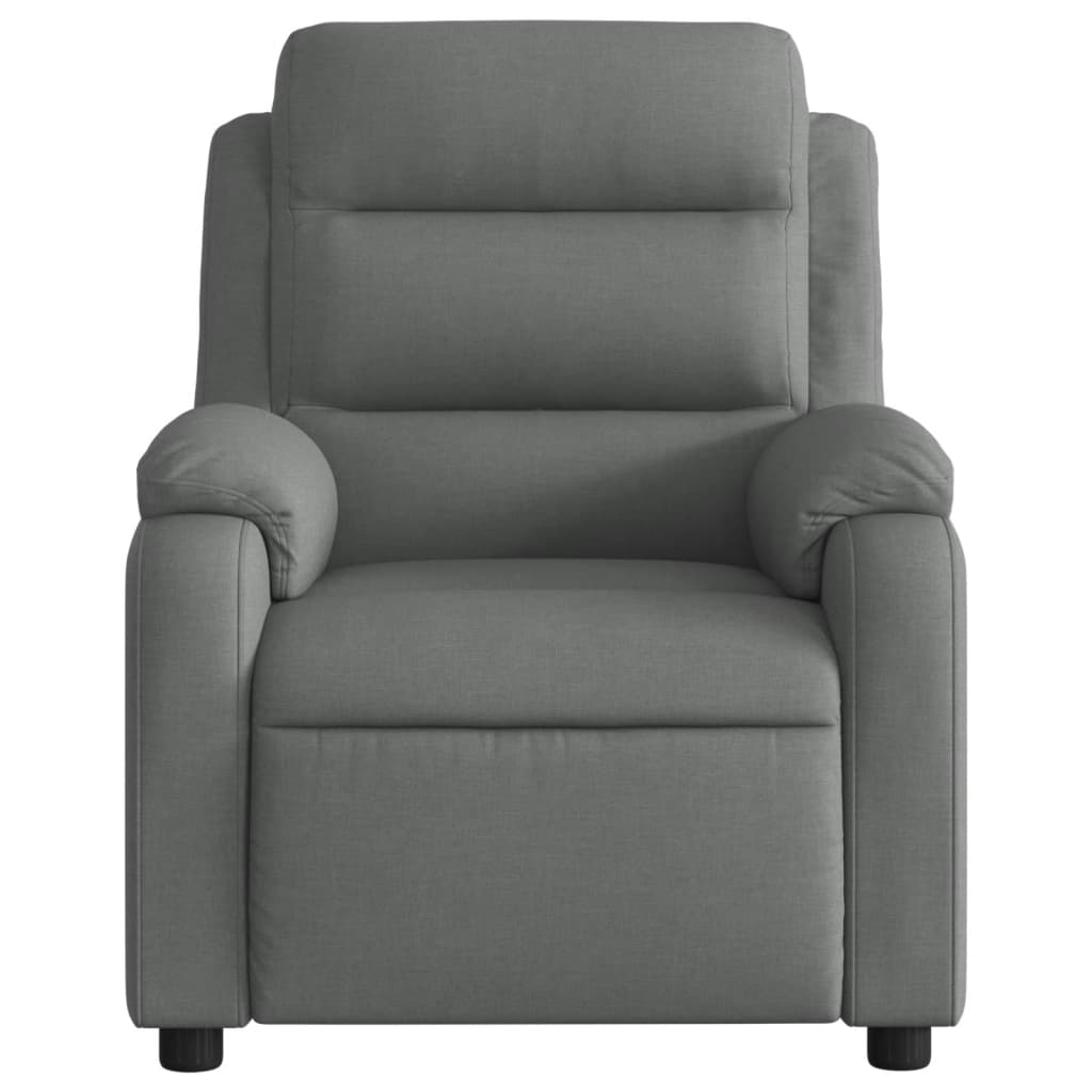 vidaXL Massage Recliner Chair Dark Grey Fabric