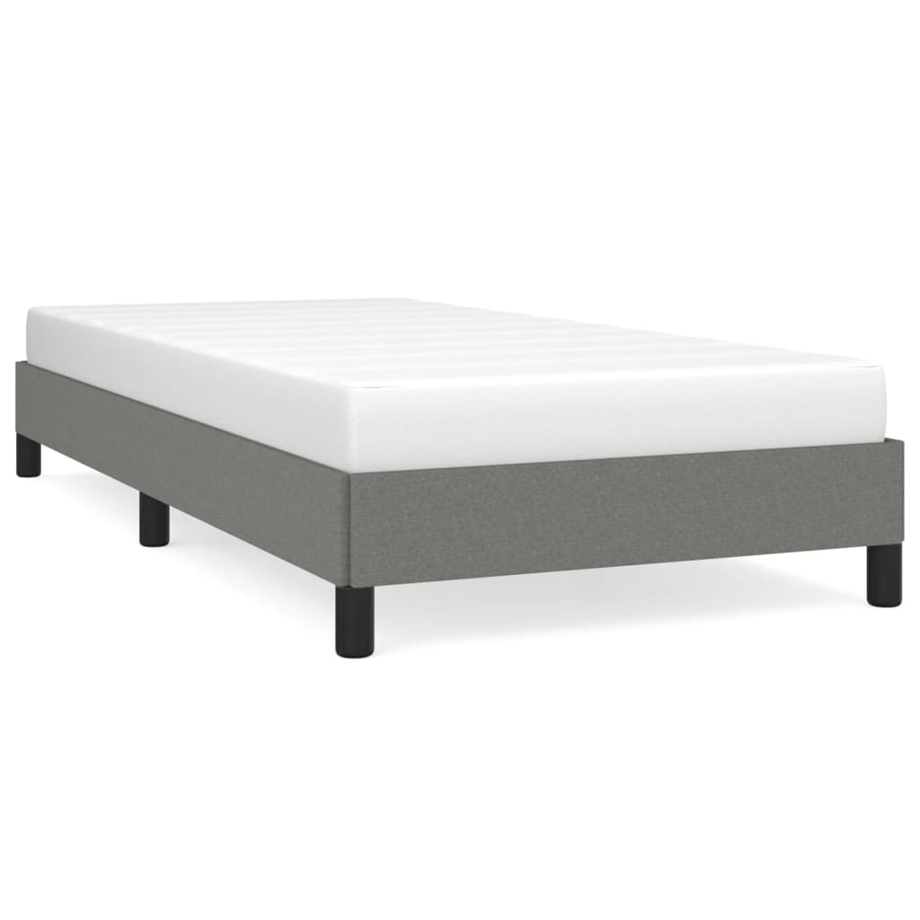 vidaXL Bed Frame without Mattress Dark Grey King Single Fabric