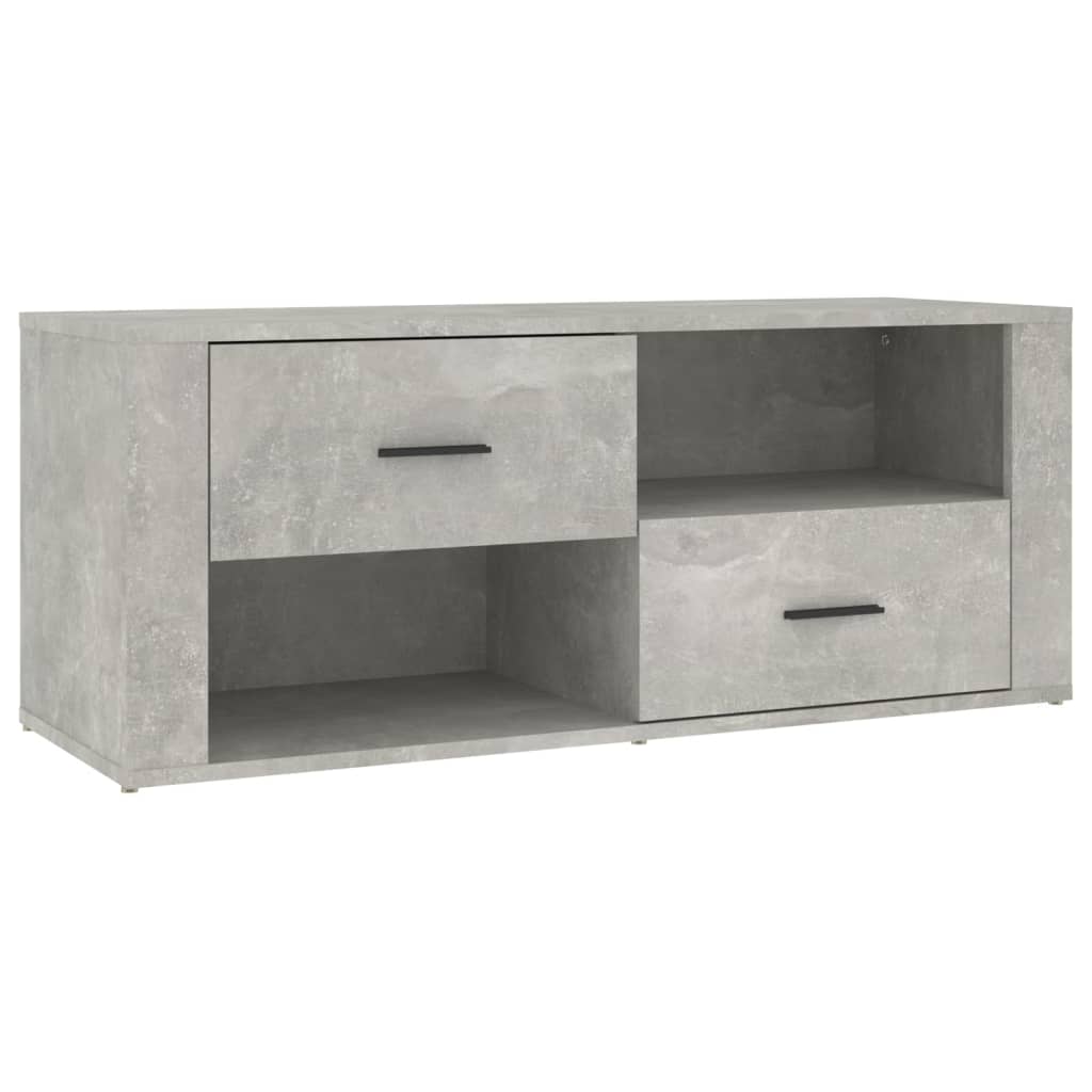 vidaXL TV Cabinet Concrete Grey 100x35x40 cm Engineered Wood