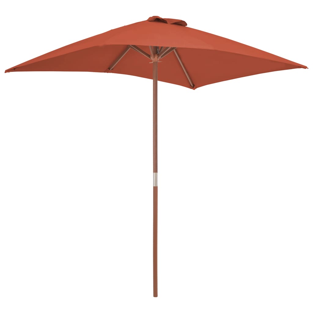 vidaXL Garden Parasol with Wooden Pole 150x200 cm Terracotta