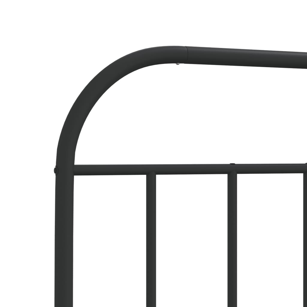 vidaXL Metal Headboard Black 90 cm