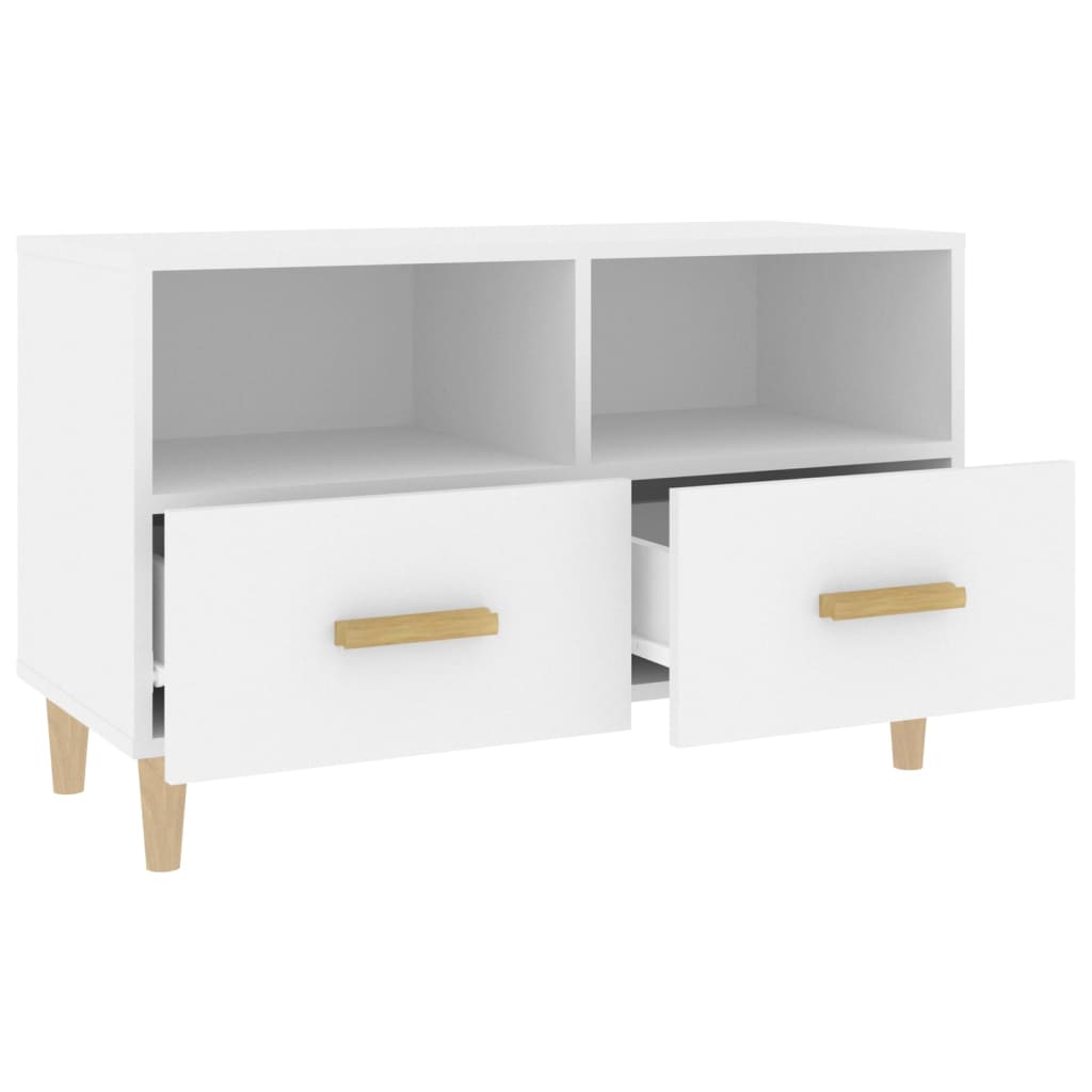 vidaXL TV Cabinet White 80x36x50 cm Engineered Wood