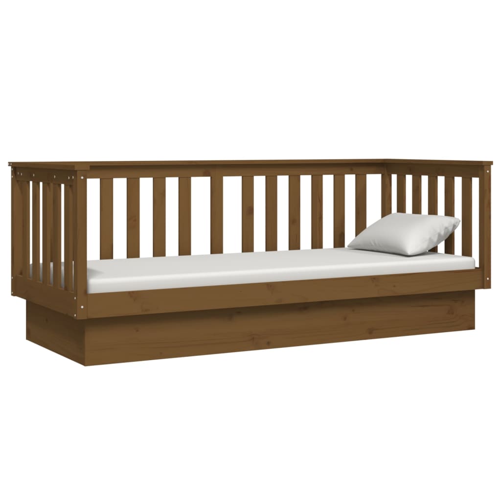 vidaXL Day Bed without Mattress Honey Brown 90x190 cm Single Solid Wood Pine