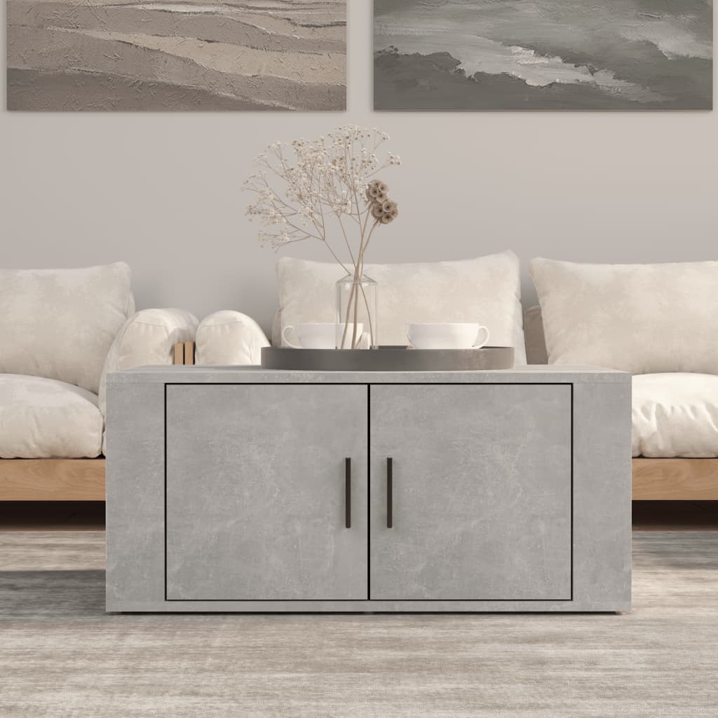 vidaXL Coffee Table Concrete Grey 80x50x36 cm Engineered Wood