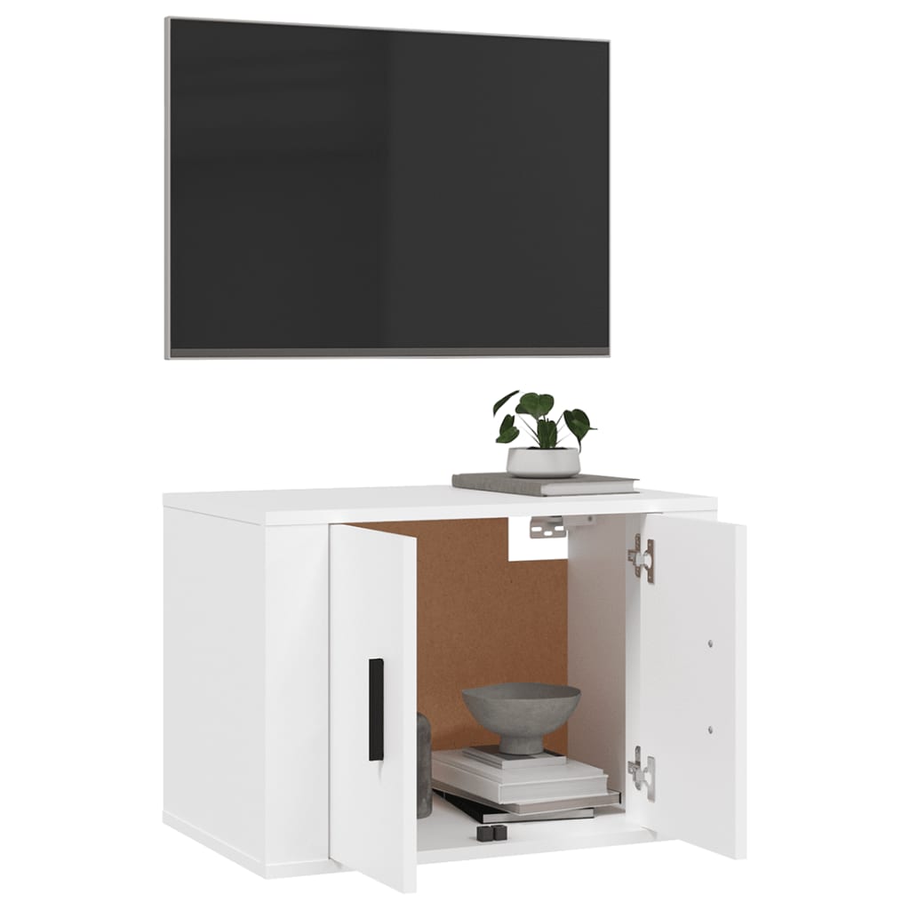 vidaXL Wall Mounted TV Cabinet White 57x34.5x40 cm