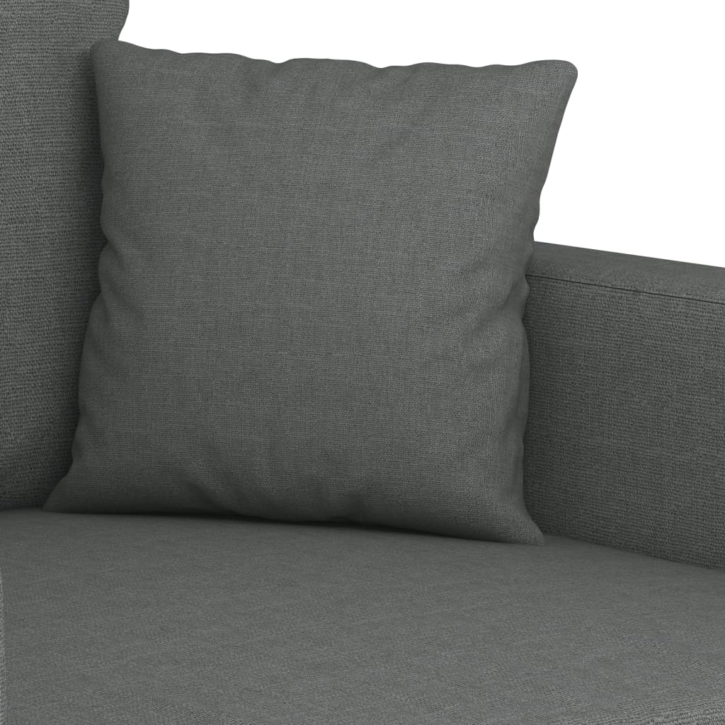 vidaXL 3 Piece Sofa Set with Pillows Dark Grey Fabric