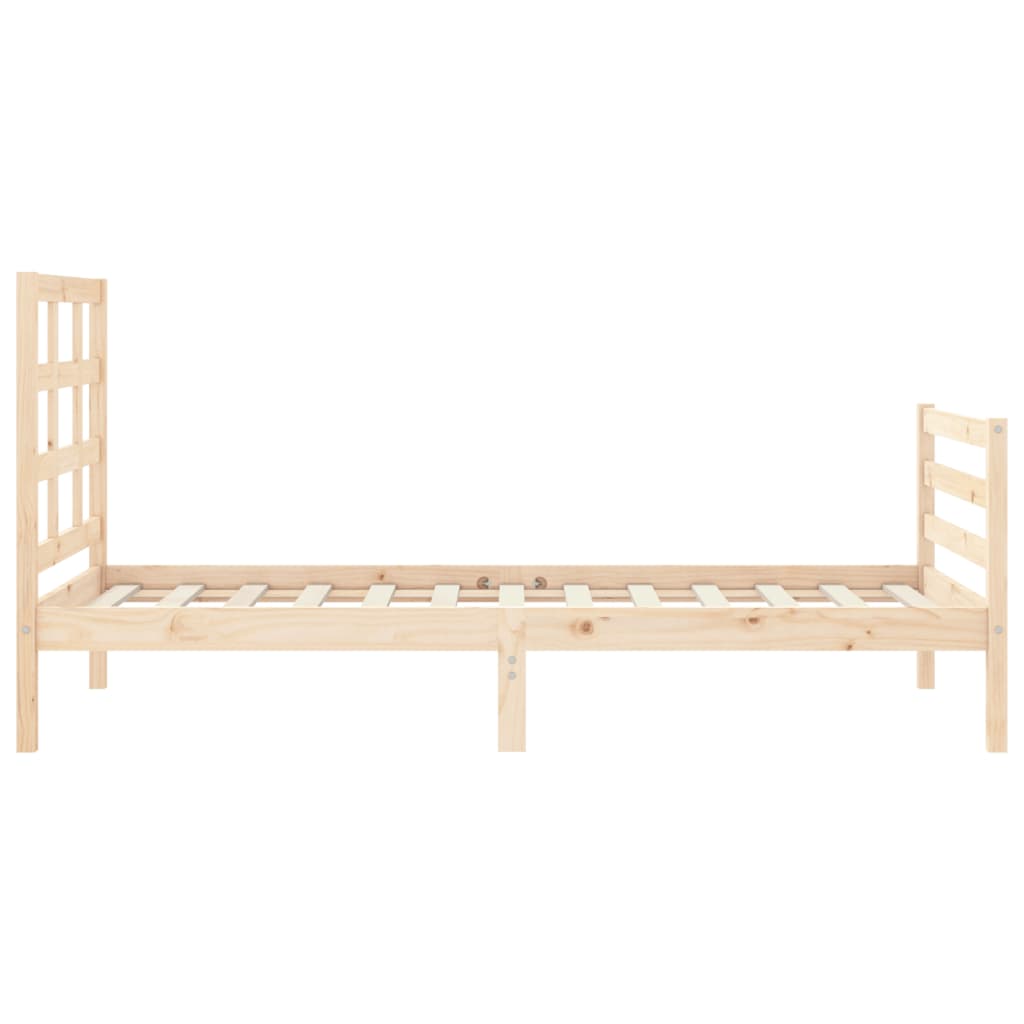 vidaXL Bed Frame without Mattress Single Solid Wood