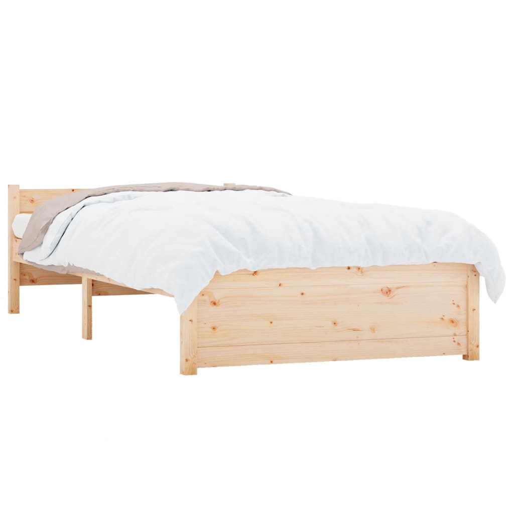 vidaXL Bed Frame without Mattress Solid Wood 90x190 cm Single