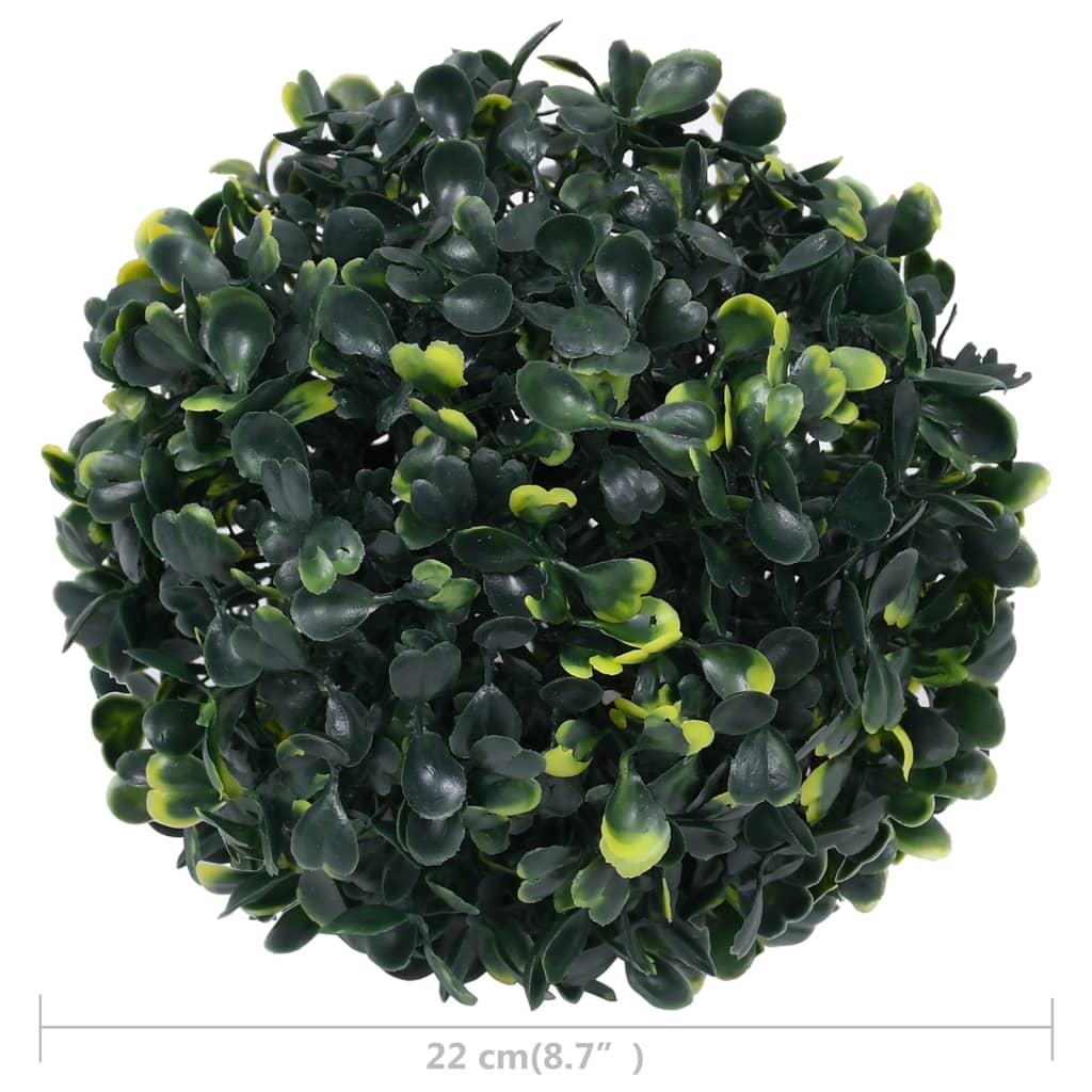 vidaXL Artificial Boxwood Balls 2 pcs 22 cm