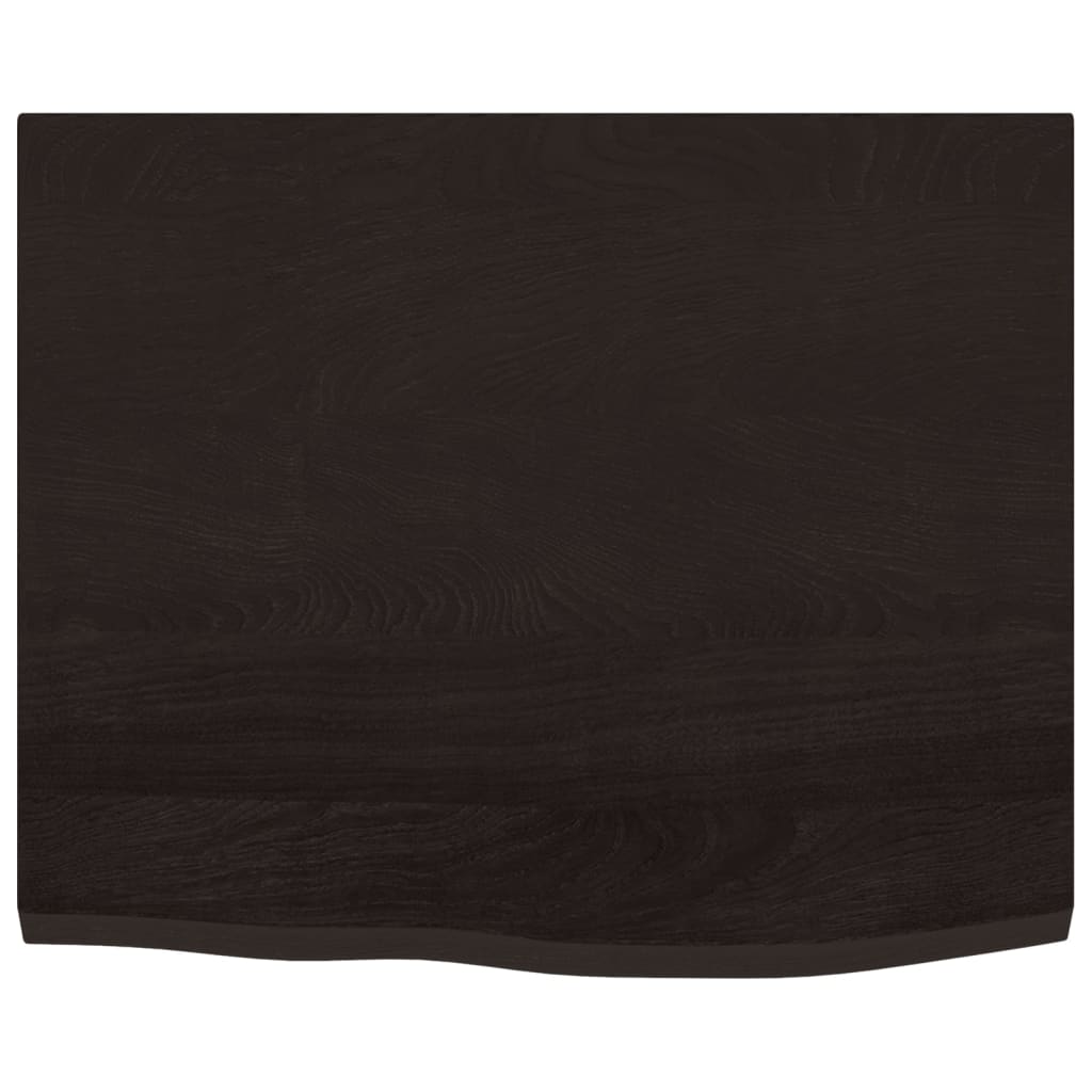 vidaXL Bathroom Countertop Dark Brown 60x50x2 cm Treated Solid Wood