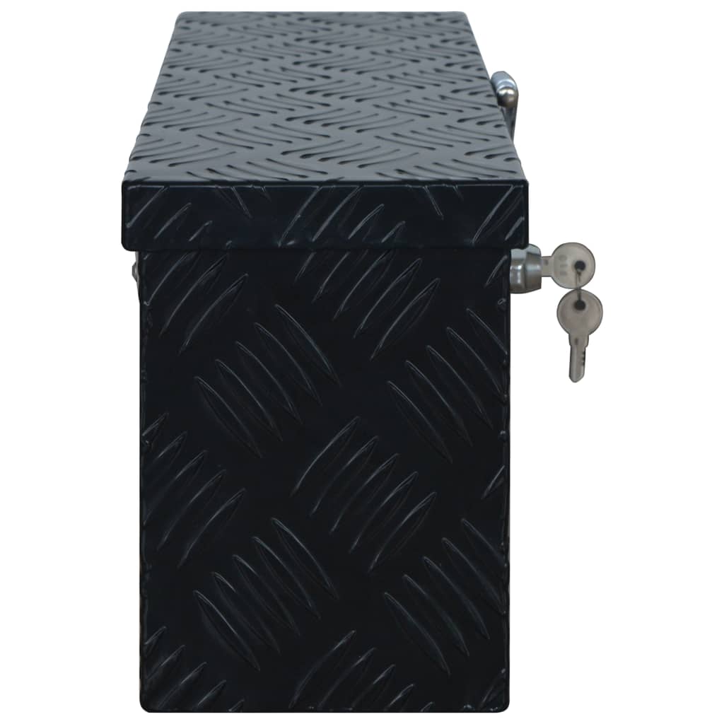 vidaXL Aluminium Box 485x140x200 mm Black