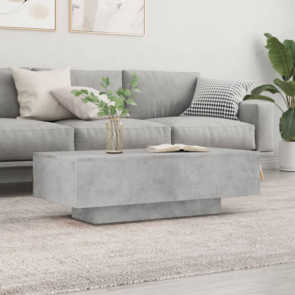 vidaXL Coffee Table Concrete Grey 100x49.5x31 cm Engineered Wood