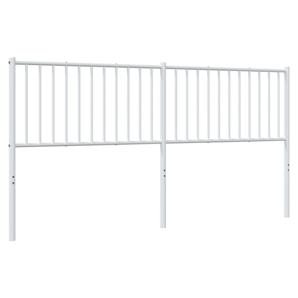 vidaXL Metal Headboard White 180 cm