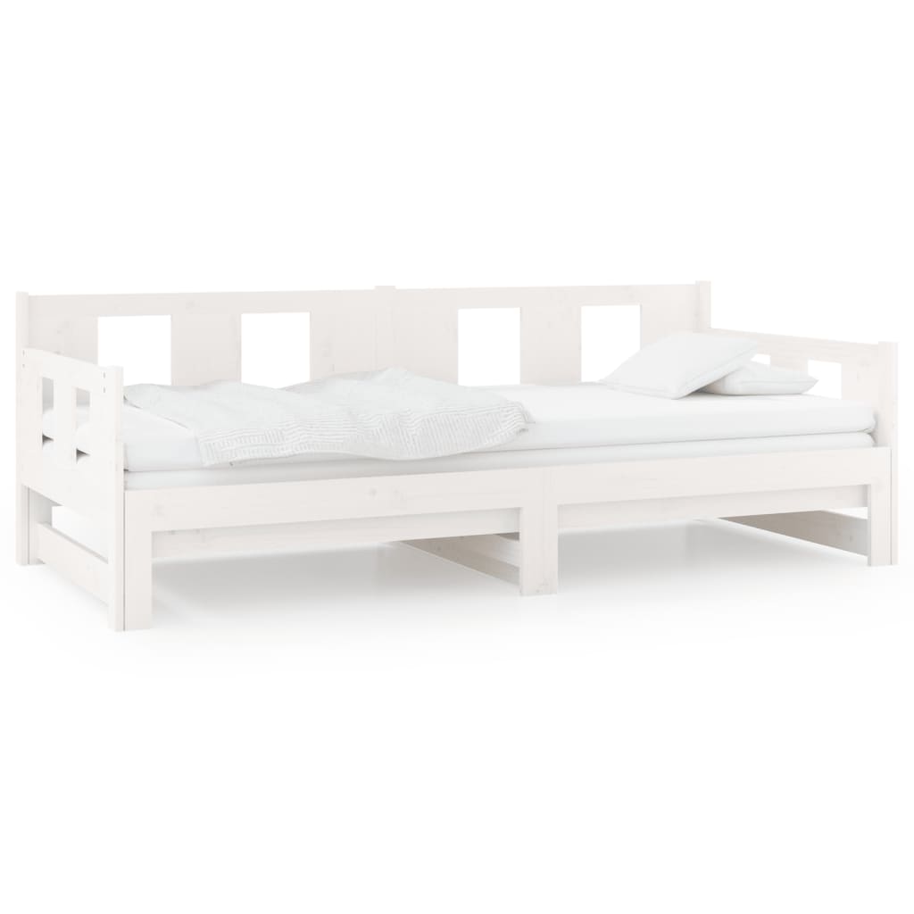 vidaXL Pull-out Day Bed without Mattress White 2x(90x190) cm