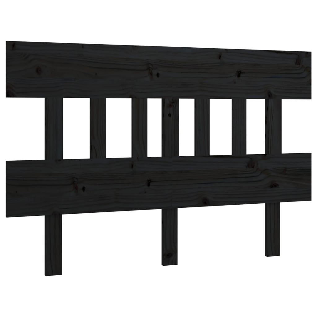 vidaXL Bed Headboard Black 183.5x3x81 cm Solid Wood Pine