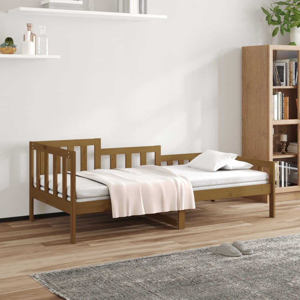 vidaXL Day Bed without Mattress Honey Brown 90x190 cm Single Solid Wood Pine