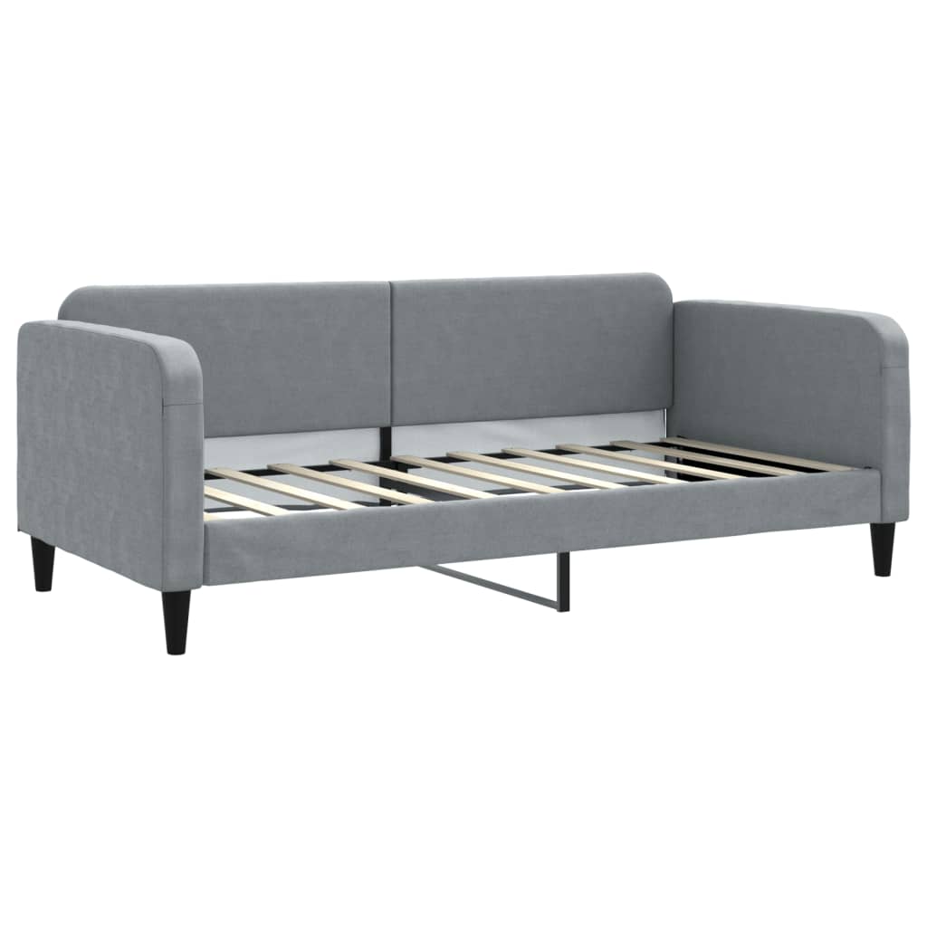 vidaXL Day Bed without Mattress Light Grey 90x190 cm Fabric