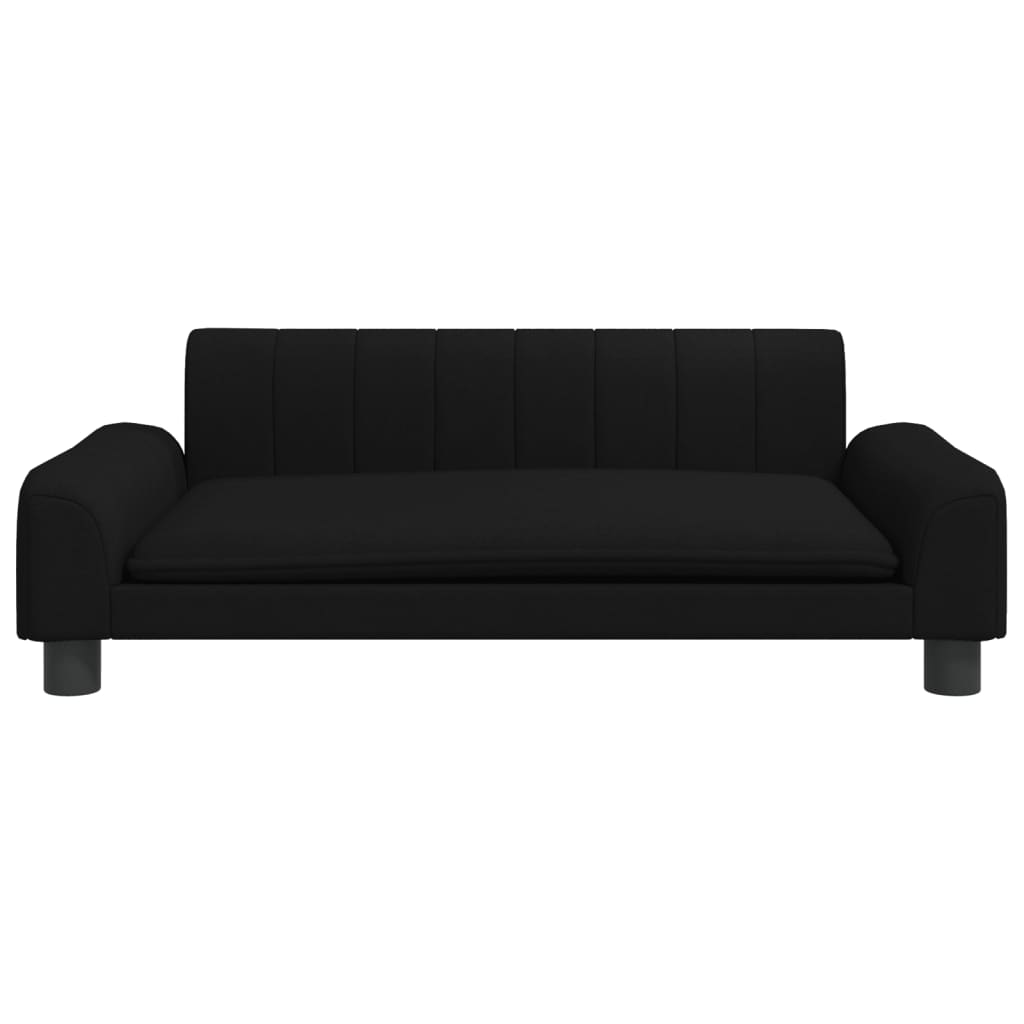 vidaXL Kids Sofa Black 90x53x30 cm Fabric