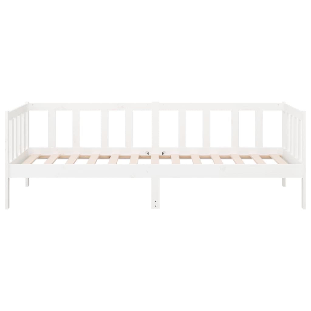 vidaXL Day Bed without Mattress White 90x190 cm Single Solid Wood Pine