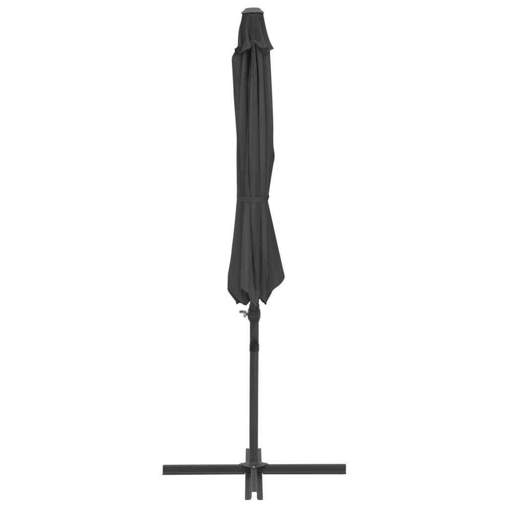 vidaXL Garden Parasol with Portable Base Anthracite