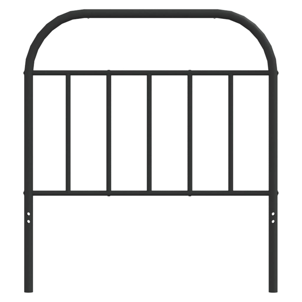 vidaXL Metal Headboard Black 90 cm