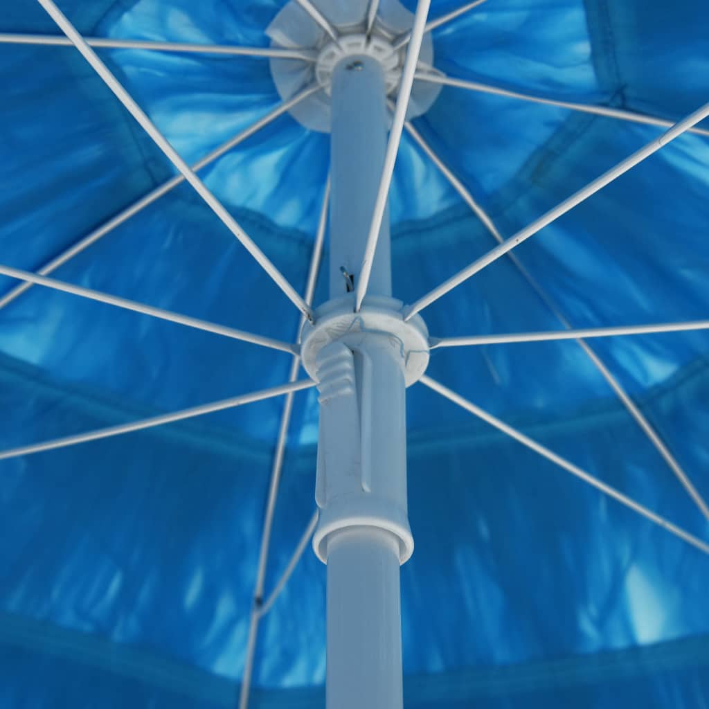 vidaXL Hawaii Beach Parasol Blue 180 cm