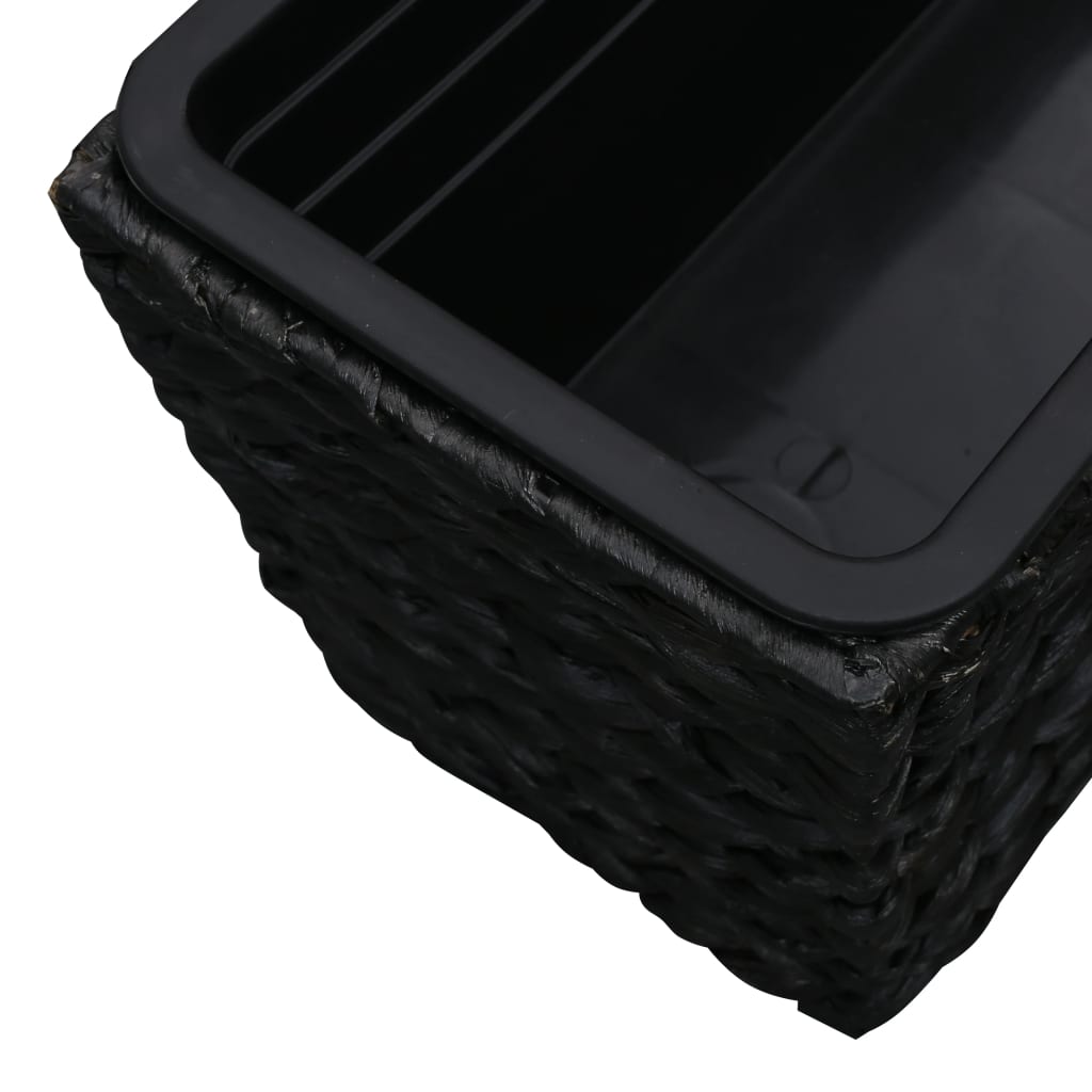 vidaXL Planters 2 pcs Water Hyacinth Black