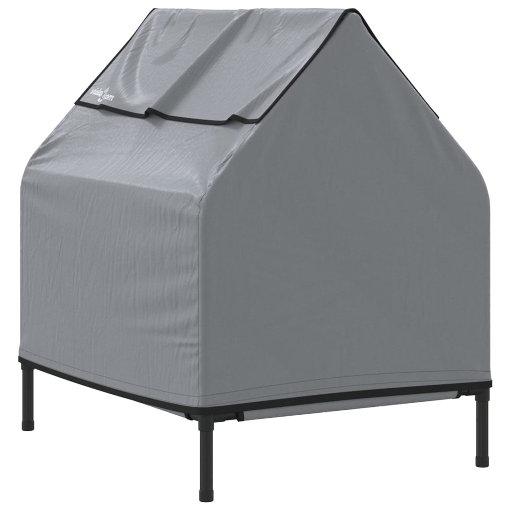 vidaXL Dog House Light Grey Oxford Fabric and Steel