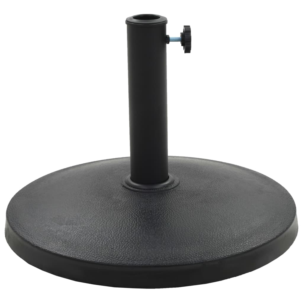 vidaXL Parasol Base Round Polyresin 10 kg Black