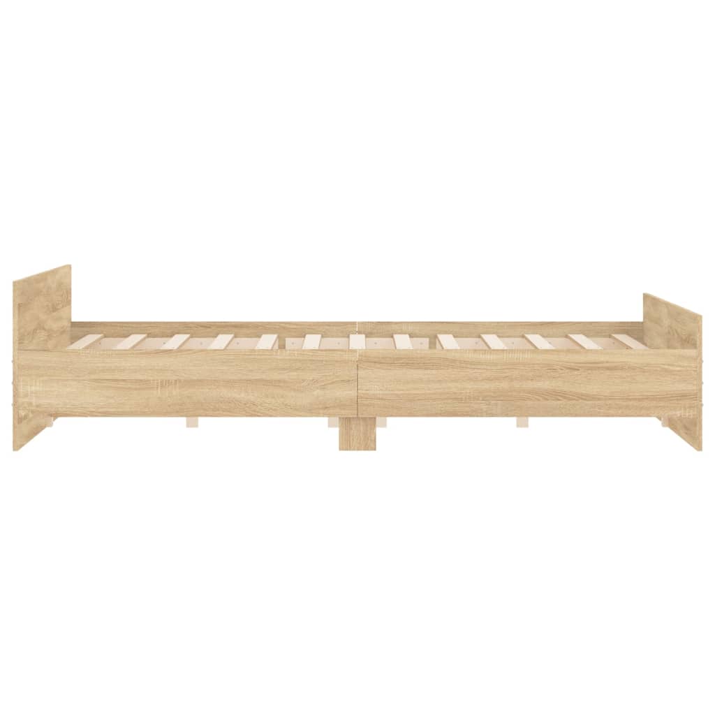 vidaXL Bed Frame without Mattress Sonoma Oak 180x200 cm Super King