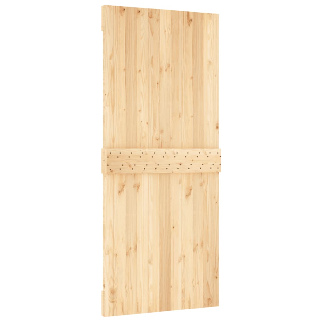 vidaXL Sliding Door with Hardware Set 90x210 cm Solid Wood Pine