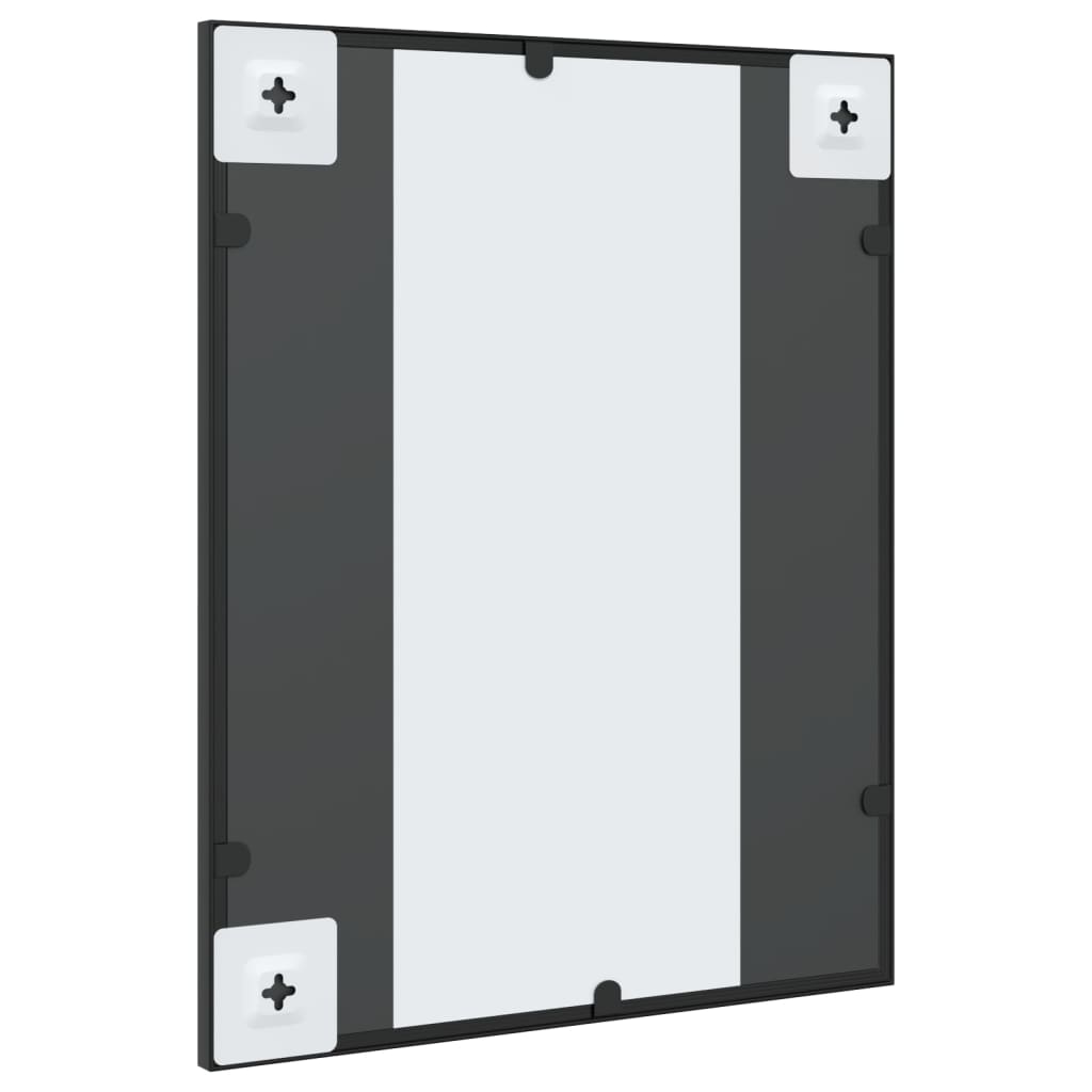 vidaXL Wall Mirror Black 40x50 cm Rectangle Iron