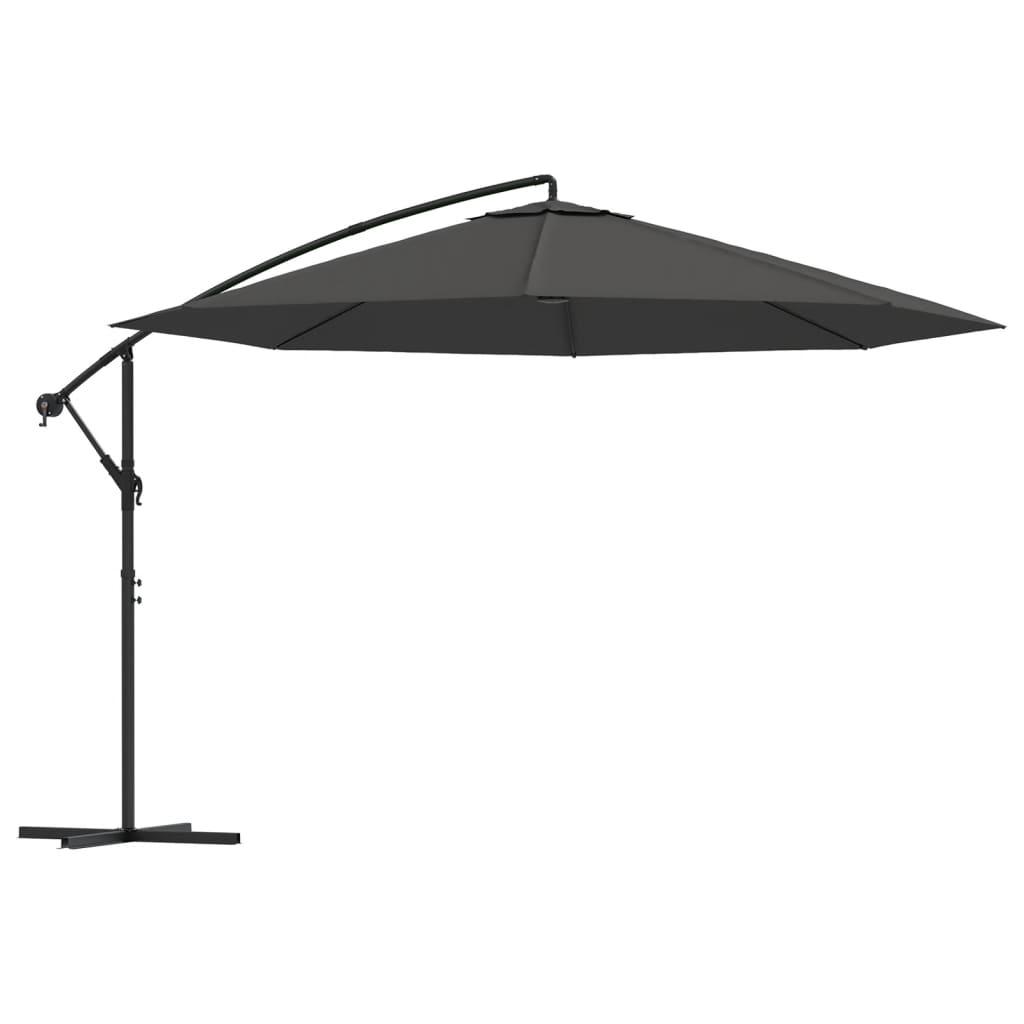 vidaXL Cantilever Garden Parasol with Aluminium Pole 350 cm Anthracite