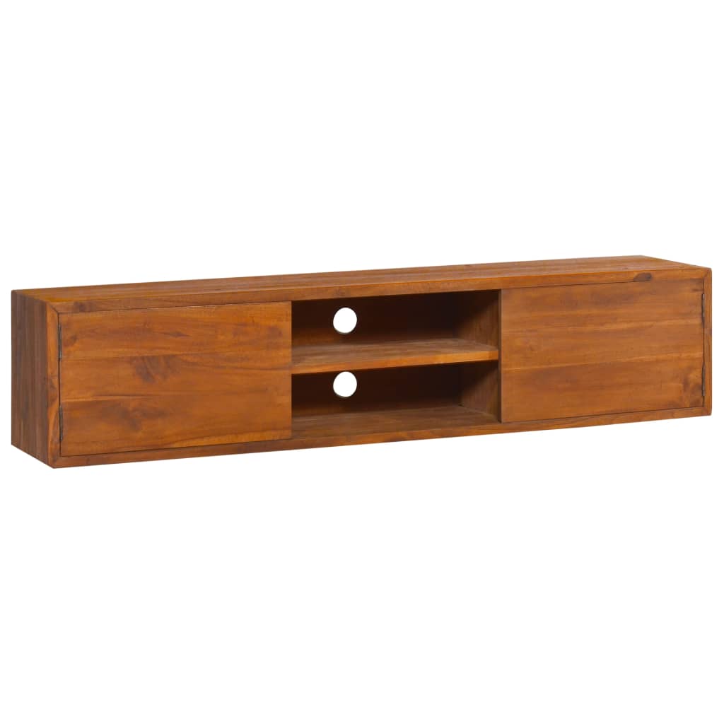 vidaXL Wall-mounted TV Cabinet 135x30x30 cm Solid Teak Wood