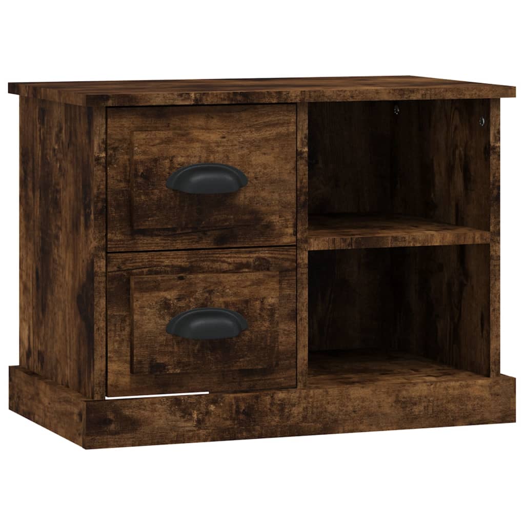 vidaXL Bedside Cabinet Smoked Oak 60x35.5x45 cm