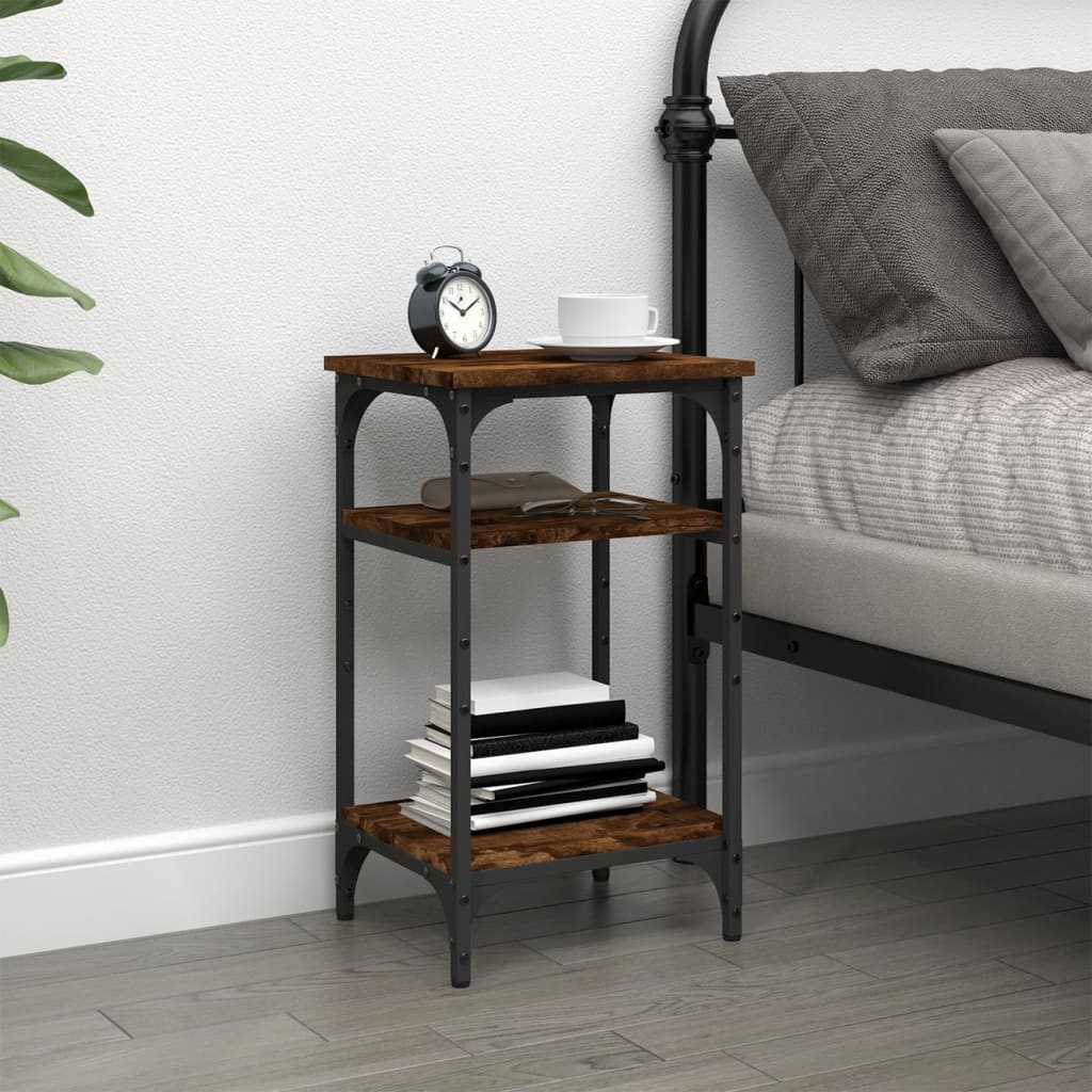 vidaXL Side Table Smoked Oak 35x30x60 cm Engineered Wood