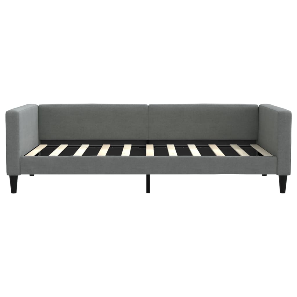 vidaXL Daybed with Trundle&Drawers without Mattress Dark Grey 90x190 cm