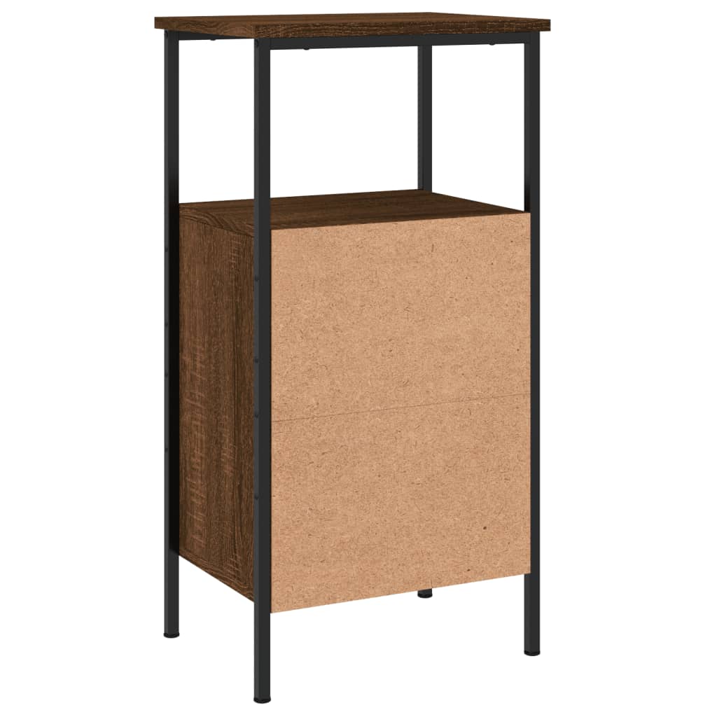 vidaXL Bedside Cabinets 2 pcs Brown Oak 41x31x80 cm Engineered Wood