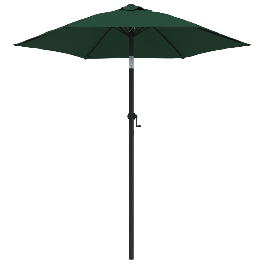 vidaXL Garden Parasol Green 200x224 cm Aluminium