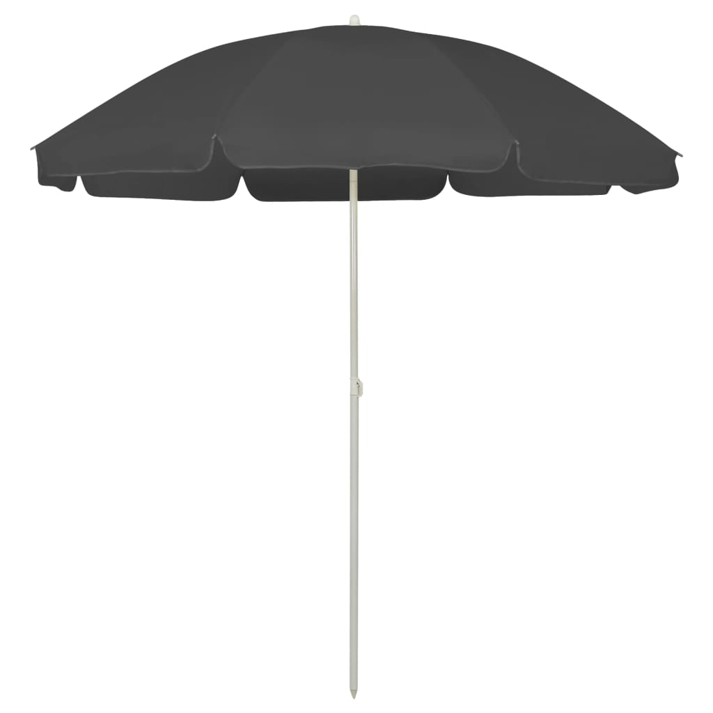 vidaXL Beach Parasol Anthracite 240 cm