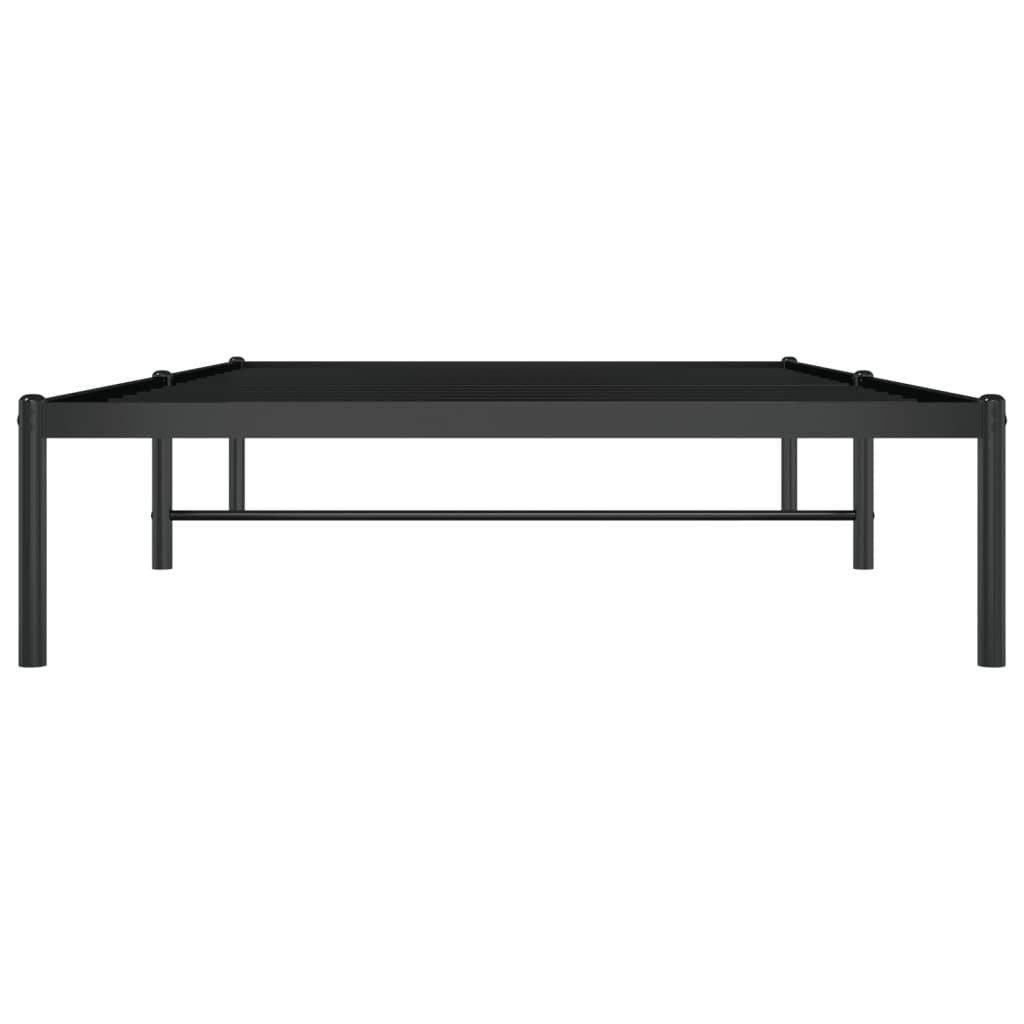 vidaXL Metal Bed Frame without Mattress Black 107x203 cm