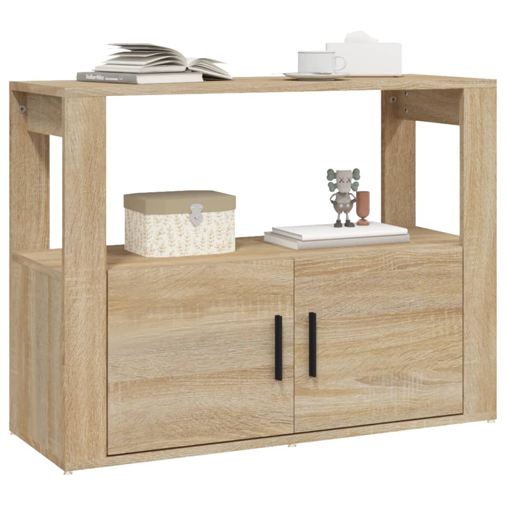 vidaXL Sideboard Sonoma Oak 80x30x60 cm Engineered Wood