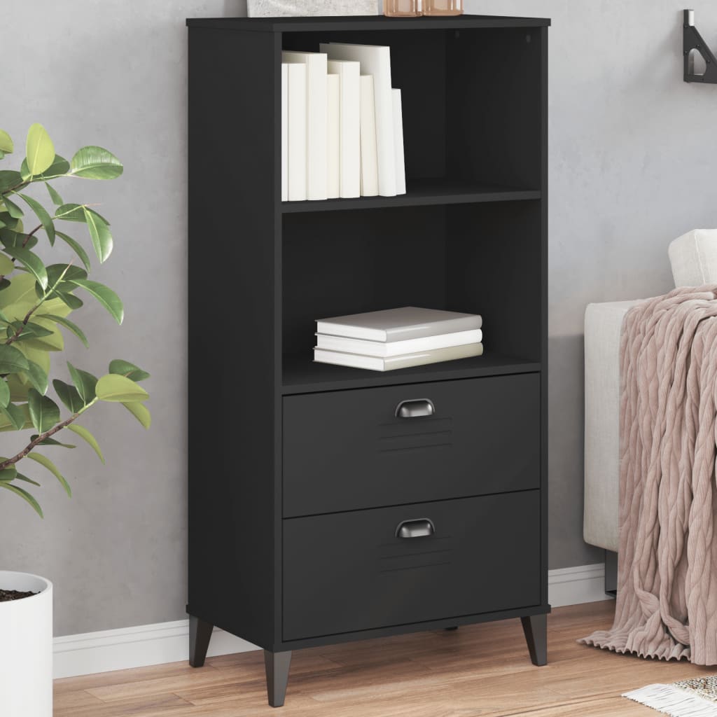 vidaXL Bookcase VIKEN Black 60x35x123 cm Engineered Wood