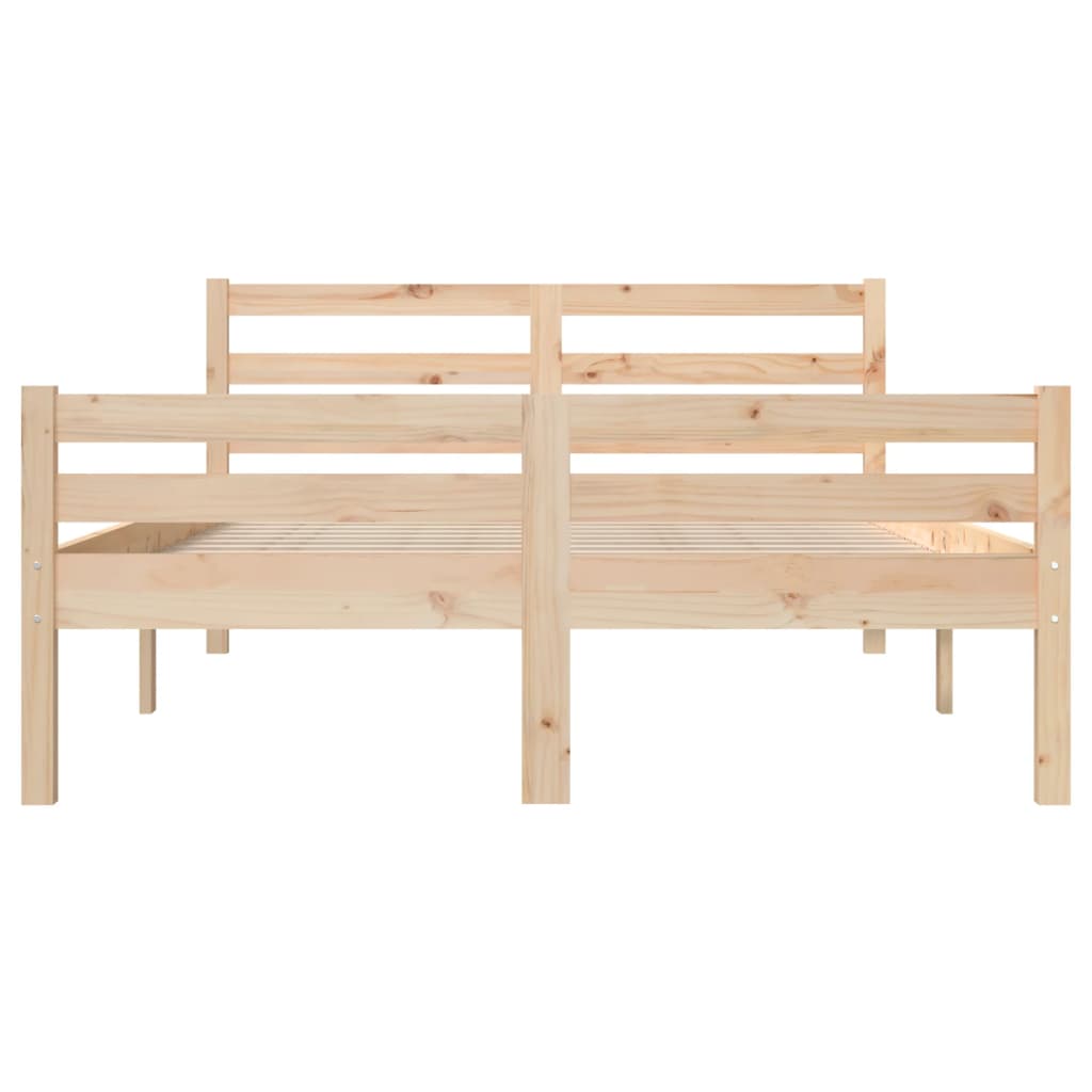 vidaXL Bed Frame without Mattress Solid Wood 150x200 cm King Size