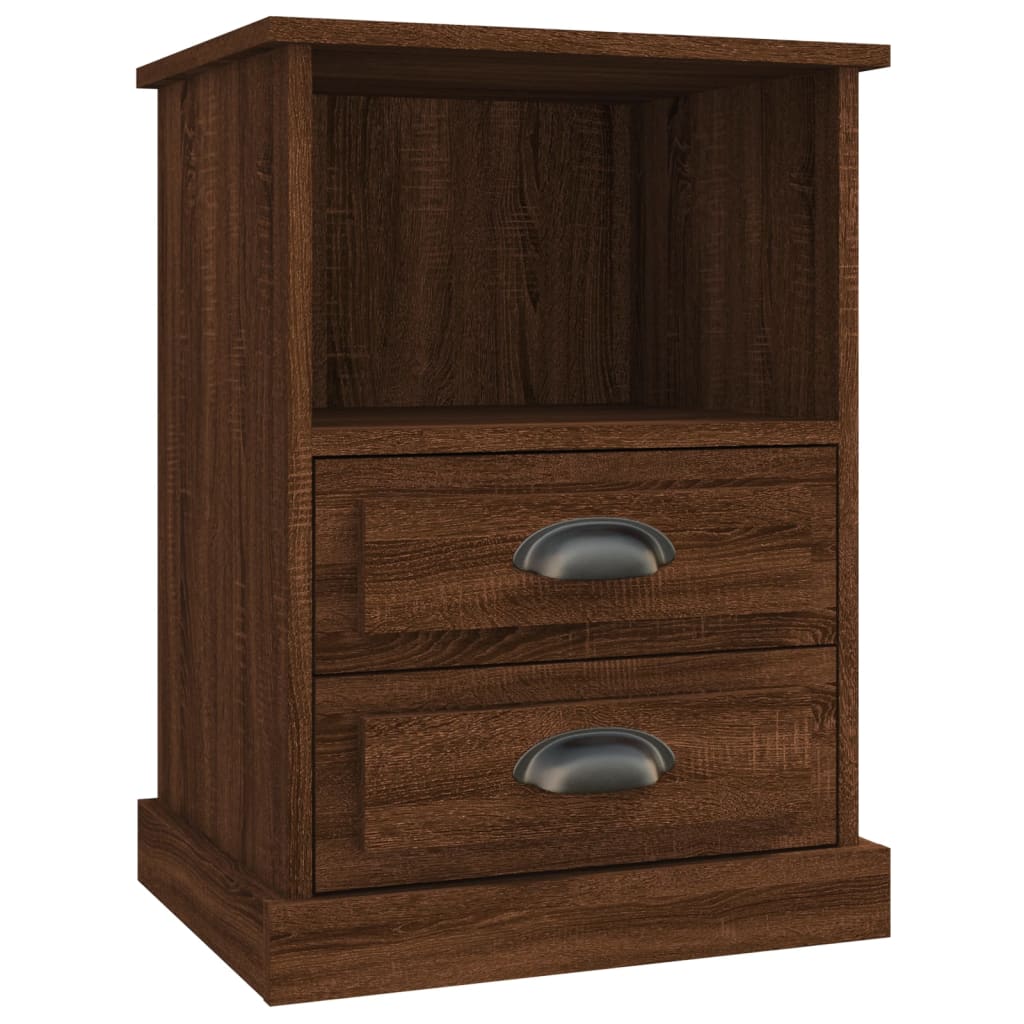 vidaXL Bedside Cabinets 2 pcs Brown Oak 43x36x60 cm